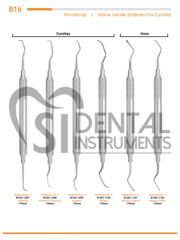 Hollow Handle Goldman-Fox Curettes