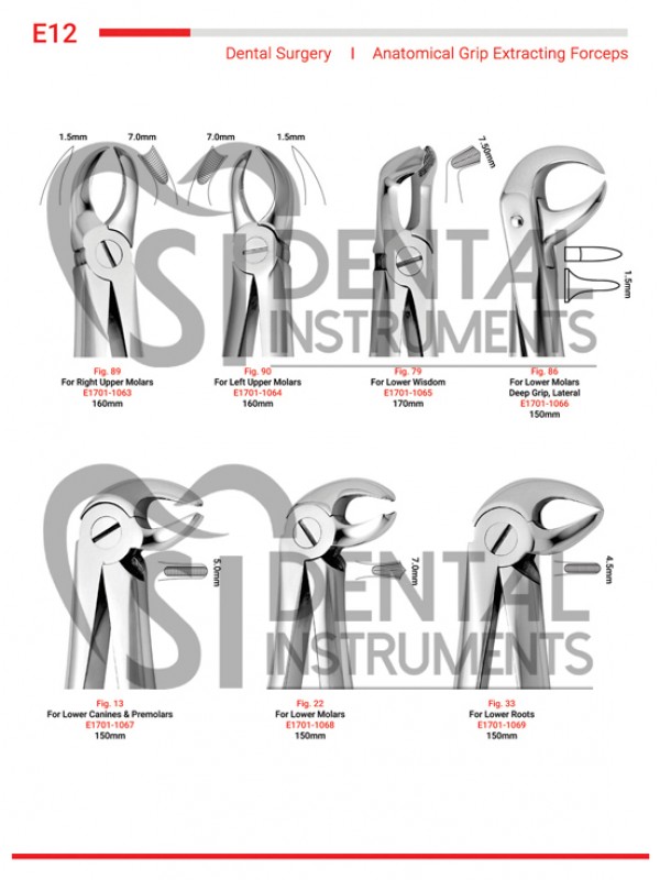 Anatomical Grip Extracting Forceps 