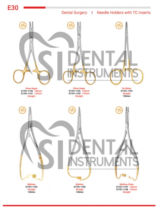 Needle Holders with TC Inserts